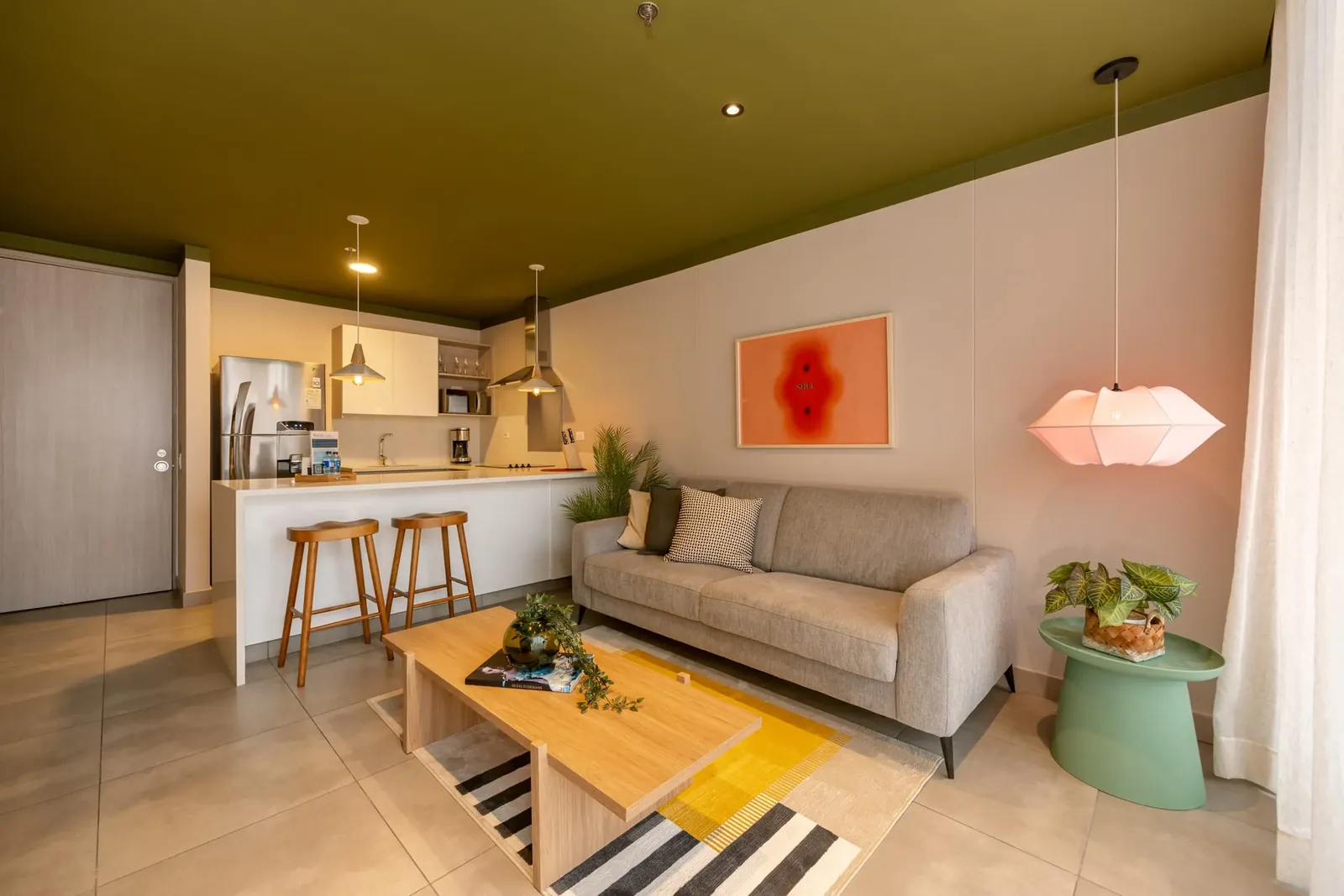 Wide living room in a Premium apartment at Soul Lifestyle Apartments, Medellín