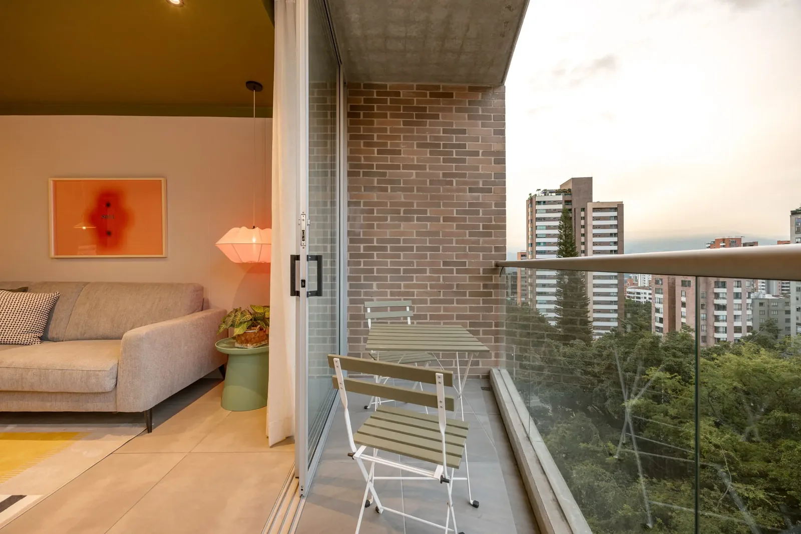 Balcony of a Premium apartment at Soul Lifestyle Apartments, El Poblado