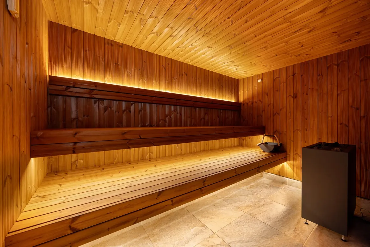 Brand new sauna in the wellness room on the Soul Lifestyle rooftop